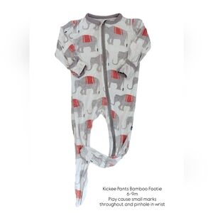 Kickee Pants Elephant Print Kids One Piece Sleeper | 6-9m